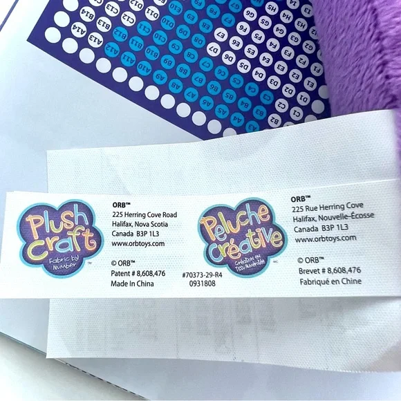 NEW Plush Craft Personalizable Purple Pillow Art Kit Create Any Letter Pink Blue - Picture 11 of 11